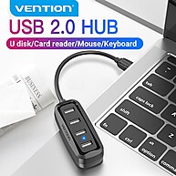 Hub USB 2.0 Vention: 4 Portas, Alta Velocidade! - imagem 1