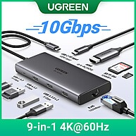 Hub USB C UGREEN 10Gbps: 4K HDMI + Ethernet - imagem 1