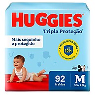 Huggies Tripla Proteção M: 92 Fraldas para Noites Secas! - imagem 1