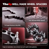 VibeUp Adaptadores de Roda 5.1cm 8x6.5 M14x1.5 para Hummer H2, Silverado, Sierra e Mais - imagem 4