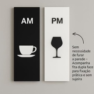 Quadro Decorativo AM/PM em MDF com Alto Relevo - Estilo e Humor para sua Cozinha - imagem 3
