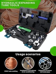 Kit Ferramentas SWAGING Hidráulicas HVAC para Tubos de Cobre - Expansão Precisa 3/16" a 1 5/8" - imagem 3