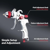 YUZES Kit Pistola de Pulverização HVLP com Copos Descartáveis - 3 Bocais | Pintura Profissional para Carros e Móveis - imagem 5