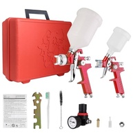 Conjunto de Pistola de Pintura HVLP com 2 Unidades - Sistema de Gravidade para Pintura Automotiva, Móveis e Modelismo - imagem 2