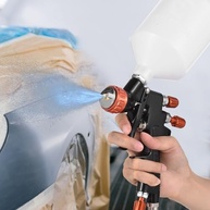 Pistola de Pintura Pneumática HVLP com Bico 1,3mm - Sistema Ajustável 600ml para Automotivo e Móveis - imagem 3