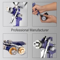 Throohills Kit Pistola de Pulverização HVLP Profissional - 3 Bicos + Copo 33 oz - imagem 4