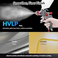 YUZES Kit Pistola de Pulverização HVLP com Copos Descartáveis - 3 Bocais | Pintura Profissional para Carros e Móveis - imagem 3