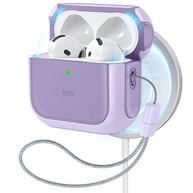 Estojo ESR Orbit Hybrid Roxo para AirPods 4 (2024) - MagSafe, Proteção Anti-Queda e Cordão - imagem 2