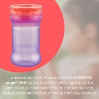 Vital Baby Hydrate Copo Antivazamento 360 Edge Rosa/Roxo - Seguro, Prático e Ideal para Crianças - imagem 2
