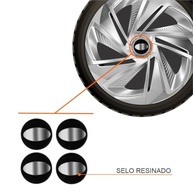 Jogo de Calotas Nitro Silver Aro 13 para Hyundai HB20, HB20S, Elantra, i30, Sonata + Selos Resinados - imagem 3