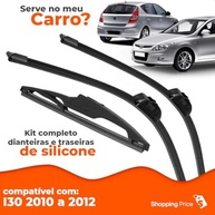 Kit 3 Palhetas Limpador Para-brisa Silicone Hyundai i30 2010-2012 - Visão Clara e Segura - imagem 4