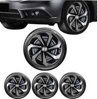 Jogo 4 Calotas Esportivas Spider Aro 15 Preto/Prata para Hyundai HB20 (Hatch, Sedan, X) - imagem 2