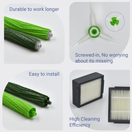 Kit de Acessórios para iRobot Roomba i1, i2, i3, i4, i5, i6, i7, i8, e5, e6 - Escova Principal + 5 Escovas Laterais e Filtros - imagem 3