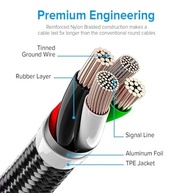Cabo USB-C I2GO 2m 2,4A Nylon Trançado Chumbo - I2GO PRO - imagem 4