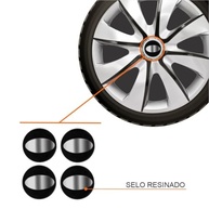 Jogo de Calotas Prime Silver Graphite Aro 13 para HB20, HB20S, Elantra, i30, Sonata + Selo Resinado - imagem 3