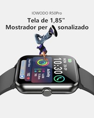 Smartwatch 1.85" HD Touch: Chamadas Bluetooth, 100+ Esportes, IA e 2 Pulseiras - Unissex - imagem 3