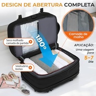 IceSelect Mochila de Viagem Expansivel Grande Masculina Feminina,Mochila Avião para Notebook 17,Executiva,Antifurto,Reforçada,USB,Impermeável,Escolar,Faculdade,Trabalho,Presente - imagem 5