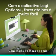 Combo Teclado e Mouse sem fio Logitech POP Icon com Teclas e Botões Personalizáveis, Clique Silencioso, Easy-Switch para até 3 dispositivos e Conexão Bluetooth - Grafite - imagem 4