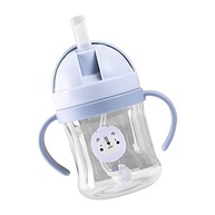 Copo Infantil com Canudinho de Palha Ponderada 250ml - Azul | Seguro, Divertido e Ideal para Bebês - imagem 3