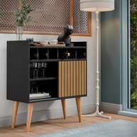 Aparador Buffet Florença - Design Retro com Adega e Prateleiras | Ideal para Sala de Jantar, Cozinha e Área de Conforto - imagem 5