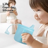 Copo de Silicone com Alça Dupla NT3 10oz Azul - Seguro, Confortável e Ideal para Bebês e Crianças - imagem 5