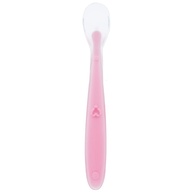 Colher de Silicone BUBA Baby Rosa - Segura, Macia e Ideal para Introdução Alimentar - imagem 1