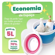 Balde de Silicone Dobrável 5L com Alça - Flexível, Retrátil e Ideal para Casa e Lazer - imagem 4