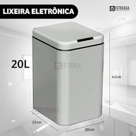Lixeira Inteligente 20L com Sensor Automático - Ideal para Banheiro, Cozinha e Escritório - imagem 4