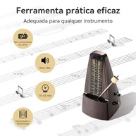 Metrônomo Mecânico de Alta Precisão com Núcleo de Cobre - Ideal para Piano, Guitarra, Bateria e Violino - imagem 4