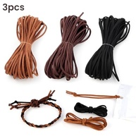 Cordão de Couro para Artesanato - 3 Cores Premium, Ideal para Joias e Projetos Criativos - imagem 5