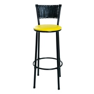 Banqueta Alta Encapada Amarela - Ideal para Cozinha, Bar e Área Gourmet - imagem 3