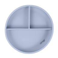 Prato de Silicone com Divisória e Ventosa Azul - Seguro, Atóxico e Ideal para Crianças - imagem 1