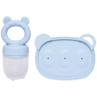Kit Porta-Frutinhas e Forminha em Silicone Azul - Ideal para Introdução Alimentar - imagem 1