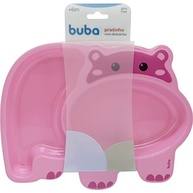 Pratinho com Divisórias em Forma de Hipopótamo Rosa - BUBA | Ideal para Refeições Saudáveis e Divertidas - imagem 3