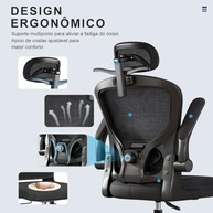 Cadeira de Escritório Ergonômica com Estofado de Mesh Premium - Conforto e Postura Ideal - imagem 4