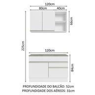 Cozinha Compacta 120cm Glamy Madesa: Seu Espaço Ideal! - imagem 2