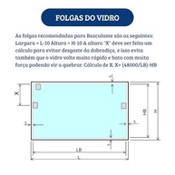 Kit 6 Fechos Basculantes VA Pequeno Zamac - Acabamento Natural Fosco | Ideal para Vidro Temperado - imagem 3