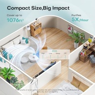 Purificador de Ar com Filtro HEPA H13 - Ideal para Casas com Animais e Alérgicos - imagem 3
