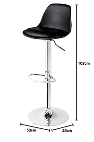 Kit 2 Banquetas Giratórias Eames com Ajuste de Altura - Ideal para Cozinha e Área Gourmet - imagem 4