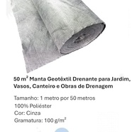 Manta Geotêxtil Drenante 50m² - Solução Ideal para Jardins e Paisagismo - imagem 3