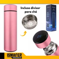 Garrafa Térmica Digital Rosa: Temperatura Sempre Ideal! - imagem 2