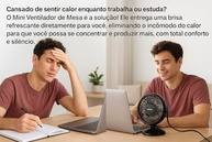 Mini Ventilador de Mesa USB Silencioso Potente - Ideal para Escritório e Home Office - imagem 5