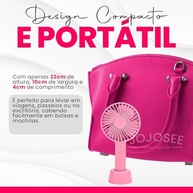 Mini Ventilador Portátil Recarregável 3 Velocidades - USB, Super Potente, Ideal para Maquiagem e Estética - imagem 5