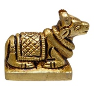 Estátua Nandi de Latão 2,5 cm - Ídolo de Shiva e Parvati para Vastu e Decoração Espiritual - imagem 2