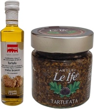 COMBO AZEITE TRUFA NEGRA 100 ML MONTOSCO + SALSA TARTUFATA 200 G LE IFE - imagem 1