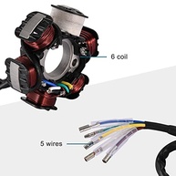 Gerador de Ignição Magnético 6 Bobinas para Motores GY6 50cc a 125cc - Moped, ATV, Dirt Bike - imagem 4