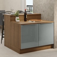 Ilha de Cozinha 120cm: Rustic/Cinza Lux Madesa - imagem 1