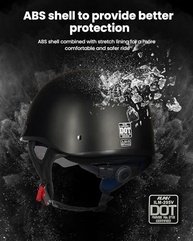 Ilm Meio Capacete Motocicleta: Estilo, Segurança e Conforto com Viseira Solar e Liberação Rápida - Aprovado DOT - imagem 4