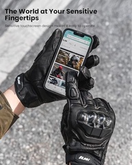Luvas de Moto ILM Air Flow GRC01: Couro Premium com Proteção 360° e Touchscreen - imagem 4
