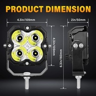 Willpower Luz de Trabalho LED 11cm 30W 3000lm - Iluminação Off-Road Potente e Durável - imagem 3